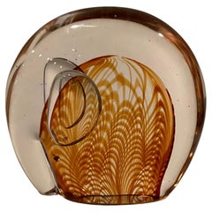 Art Glass Cenedese Murano Elephant Figure in Fenitio glass signed by the artist
