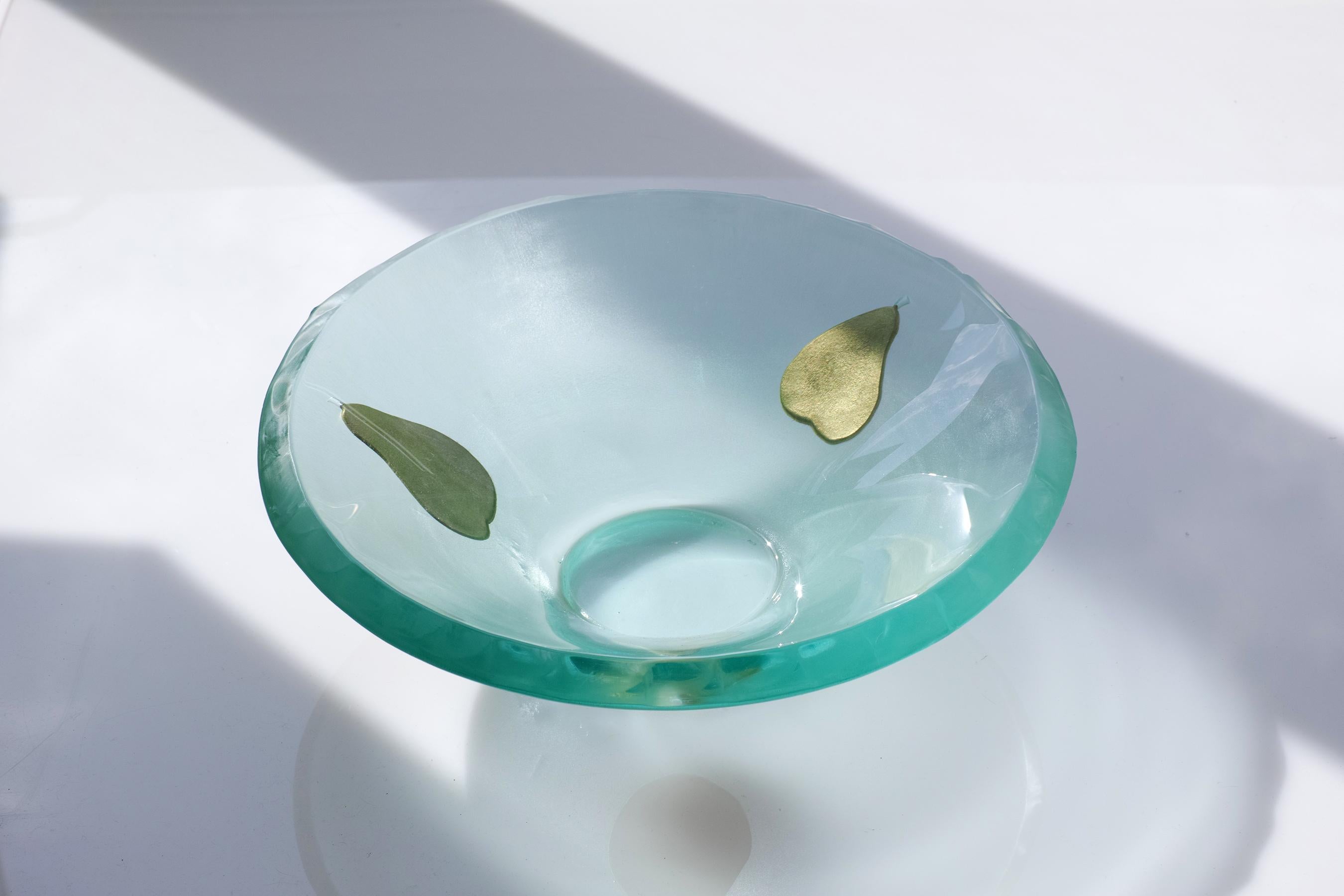 Cuenco centro de mesa de vidrio artístico de Jeffrey Andrews para Felt Glass en venta 4
