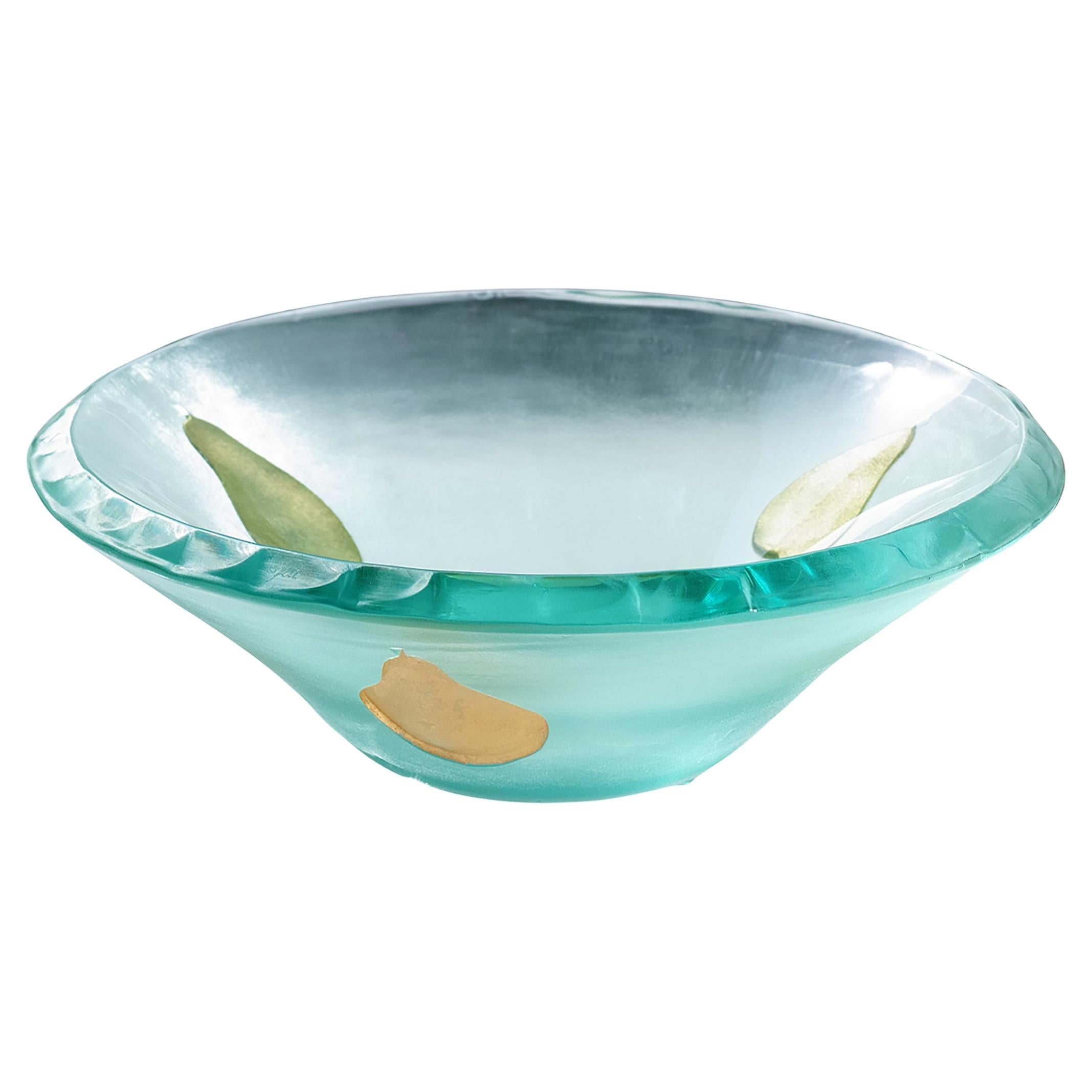 Tafelaufsatz-Schale aus Kunstglas von Jeffrey Andrews für Felt Glass
