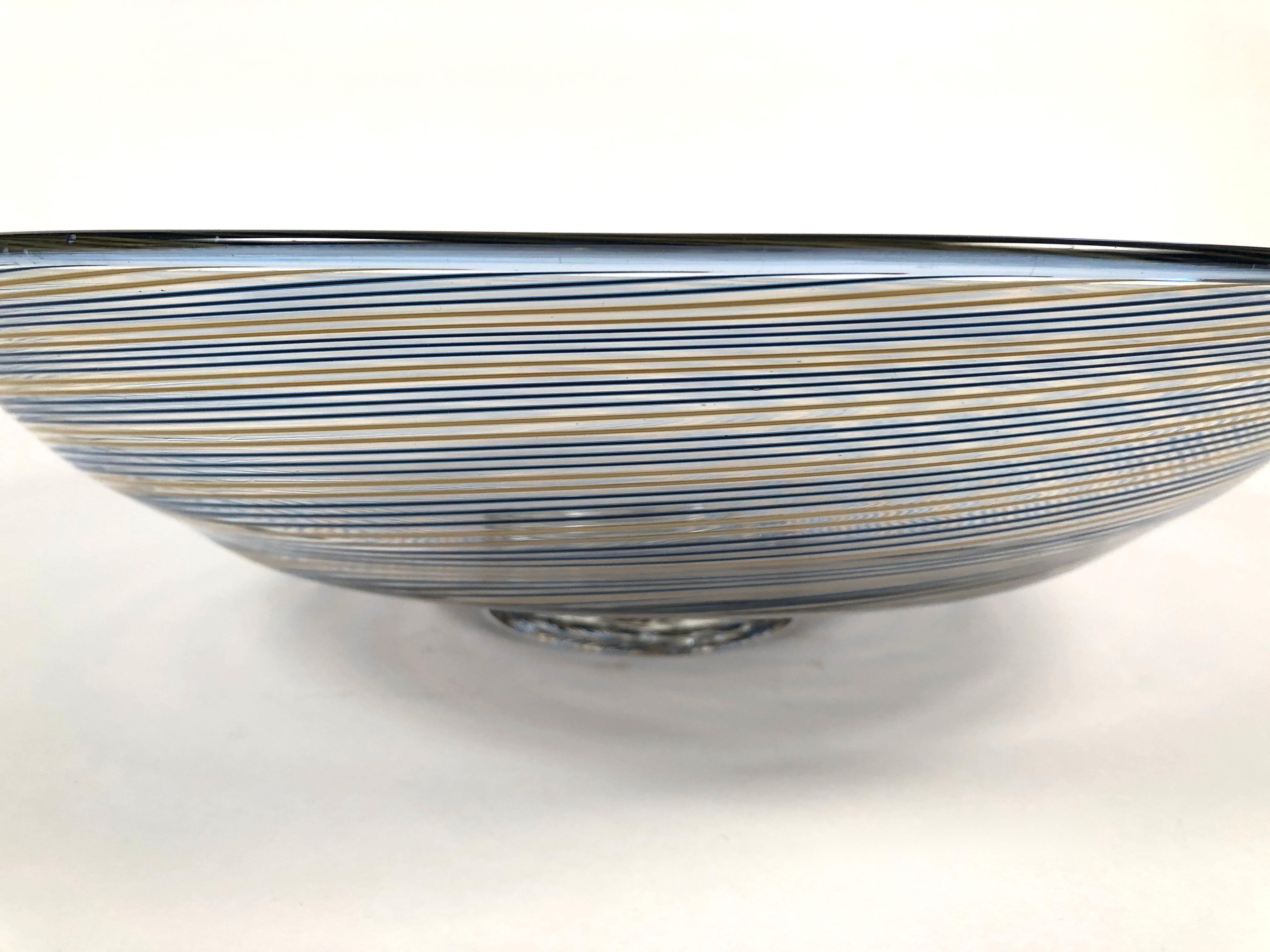 Blown Glass Art Glass Centerpiece Bowl