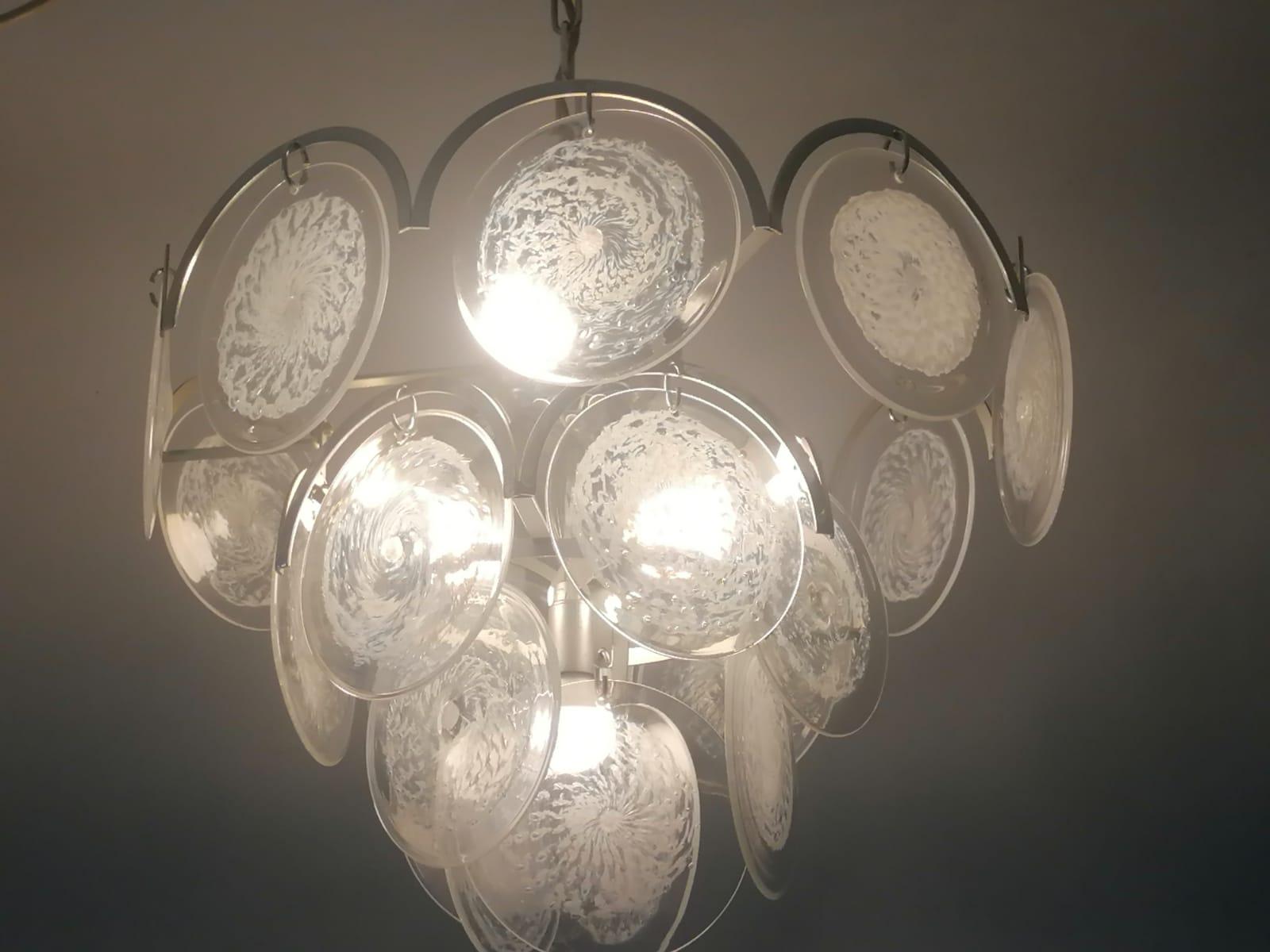 Art Glass Chandelier By Gino Vistosi  For Sale 3