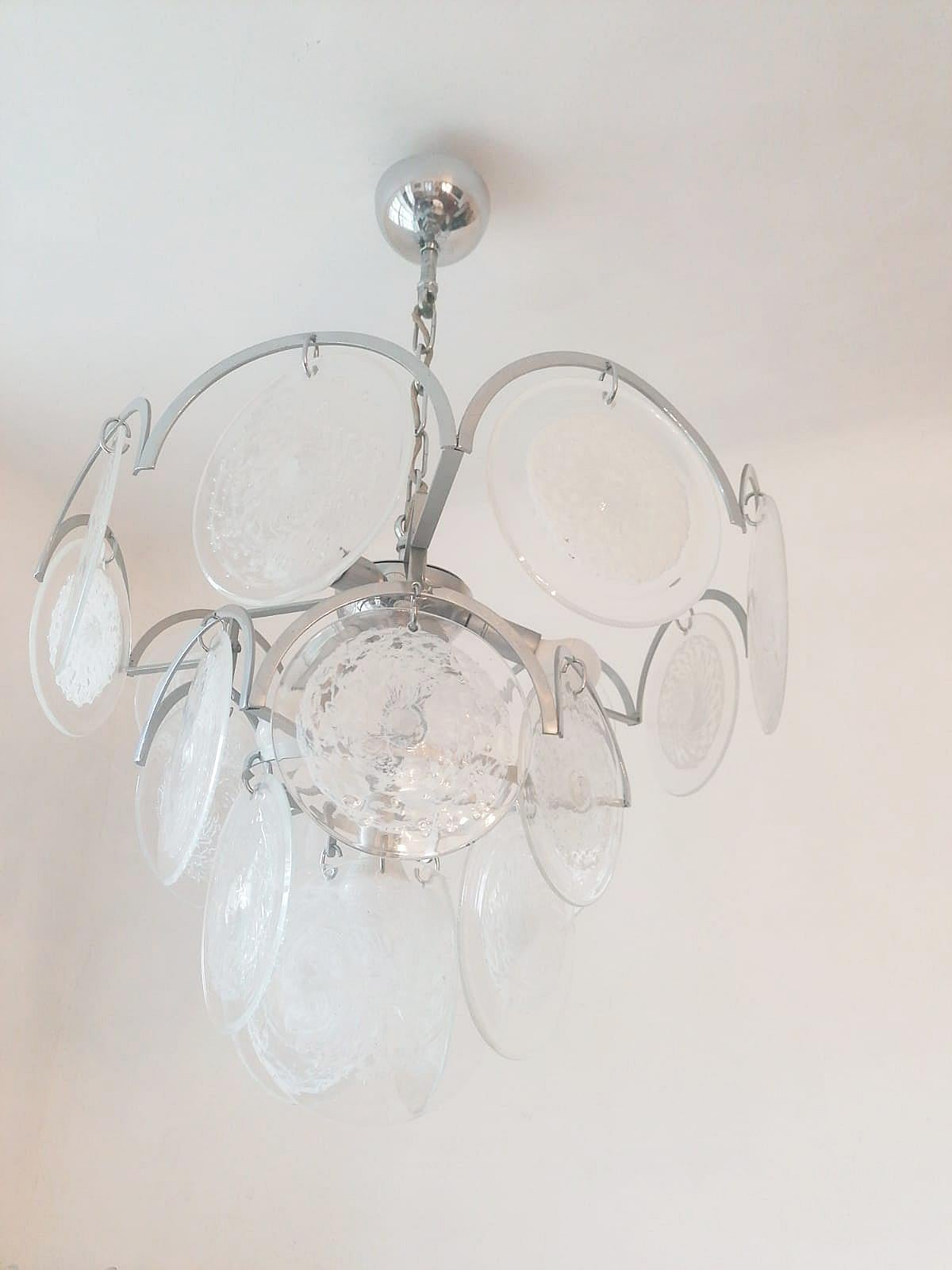 Art Glass Chandelier By Gino Vistosi  For Sale 4