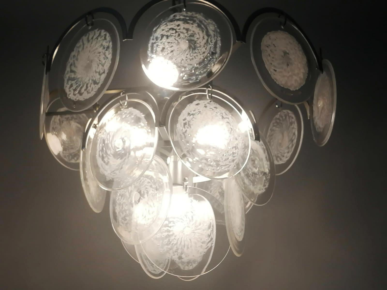 Art Glass Chandelier By Gino Vistosi  For Sale 6