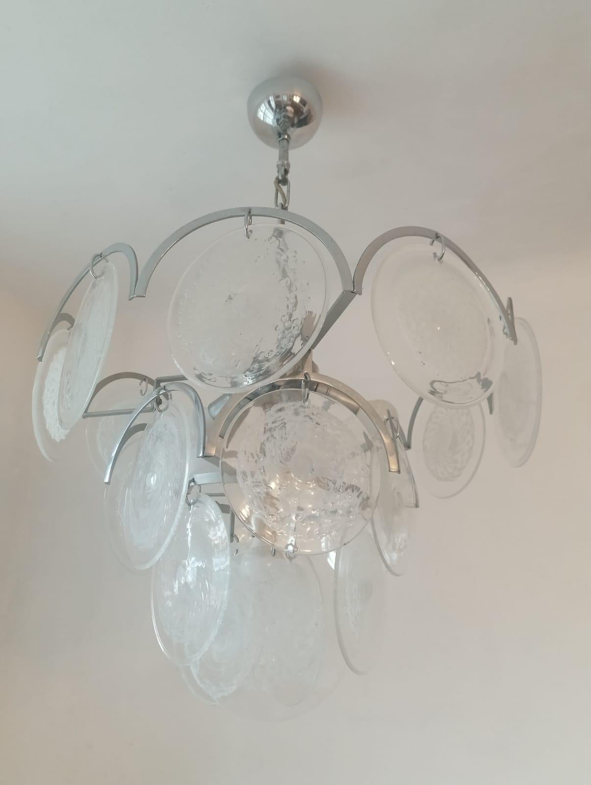 Mid-20th Century Art Glass Chandelier By Gino Vistosi  For Sale