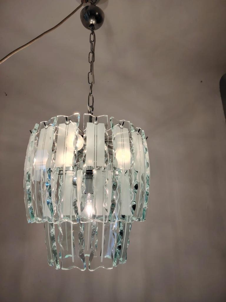 Lustre en verre d'art Zero Quattro pour Fontana Arte en vente 8