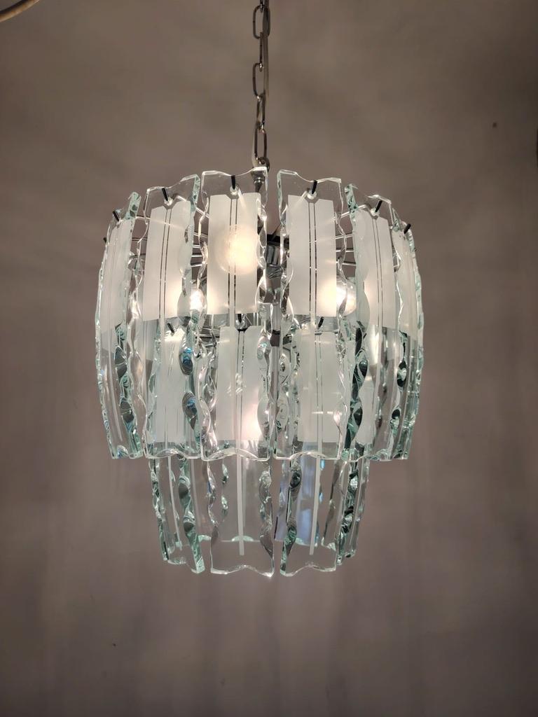 Lustre en verre d'art Zero Quattro pour Fontana Arte en vente 9