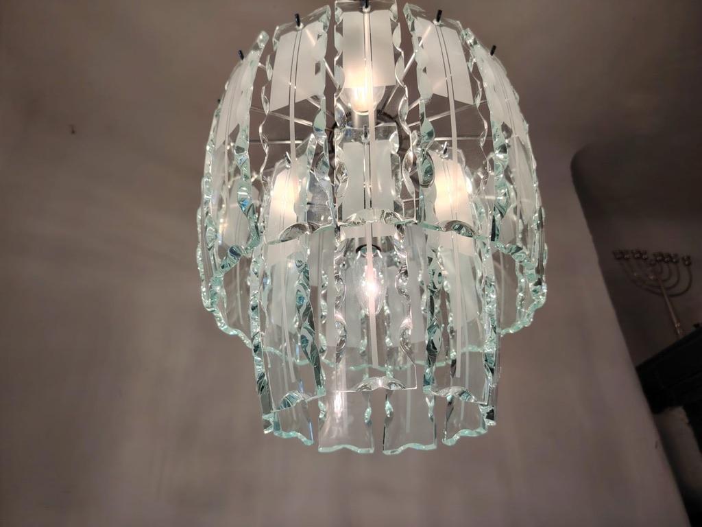 Lustre en verre d'art Zero Quattro pour Fontana Arte en vente 11