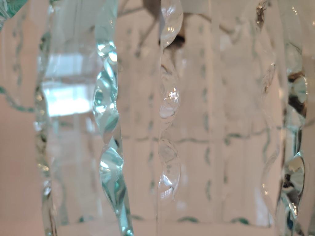 Fin du 20e siècle Lustre en verre d'art Zero Quattro pour Fontana Arte en vente