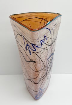 Art Glass Colorful Vase by Taylor Backes