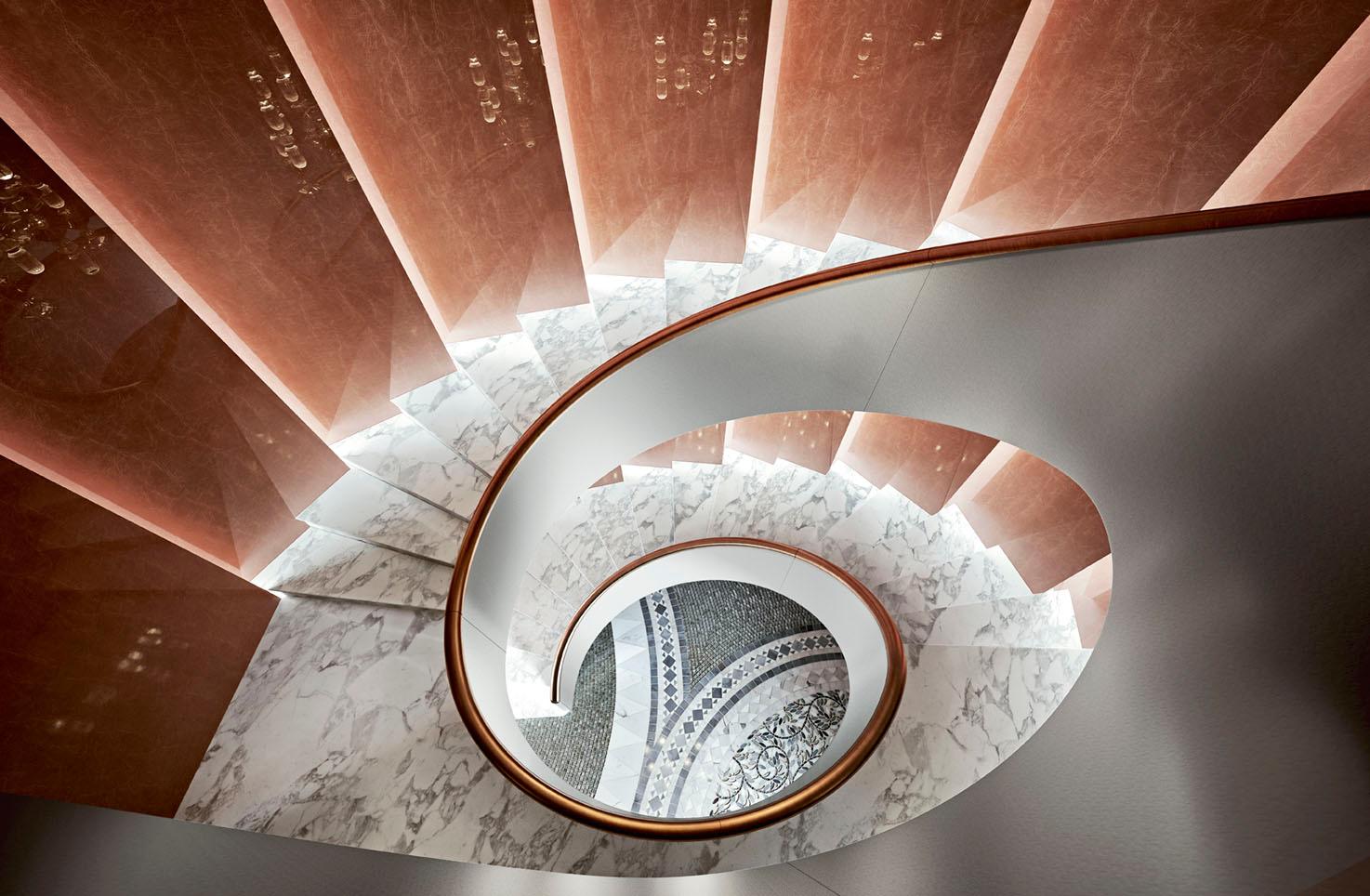 Una combinazione di tecniche e processi speciali ha creato lastre di vetro che catturano la bellezza senza tempo e senza limiti di pietre preziose, rocce laviche e paesaggi da sogno.
Tredici look unici, con venature vorticose o leggere