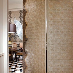 Art Glass Corteza Brown Decorative Panel for Multiple Use Dimension Customizable