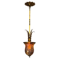 Art Glass Deco Pendant Light