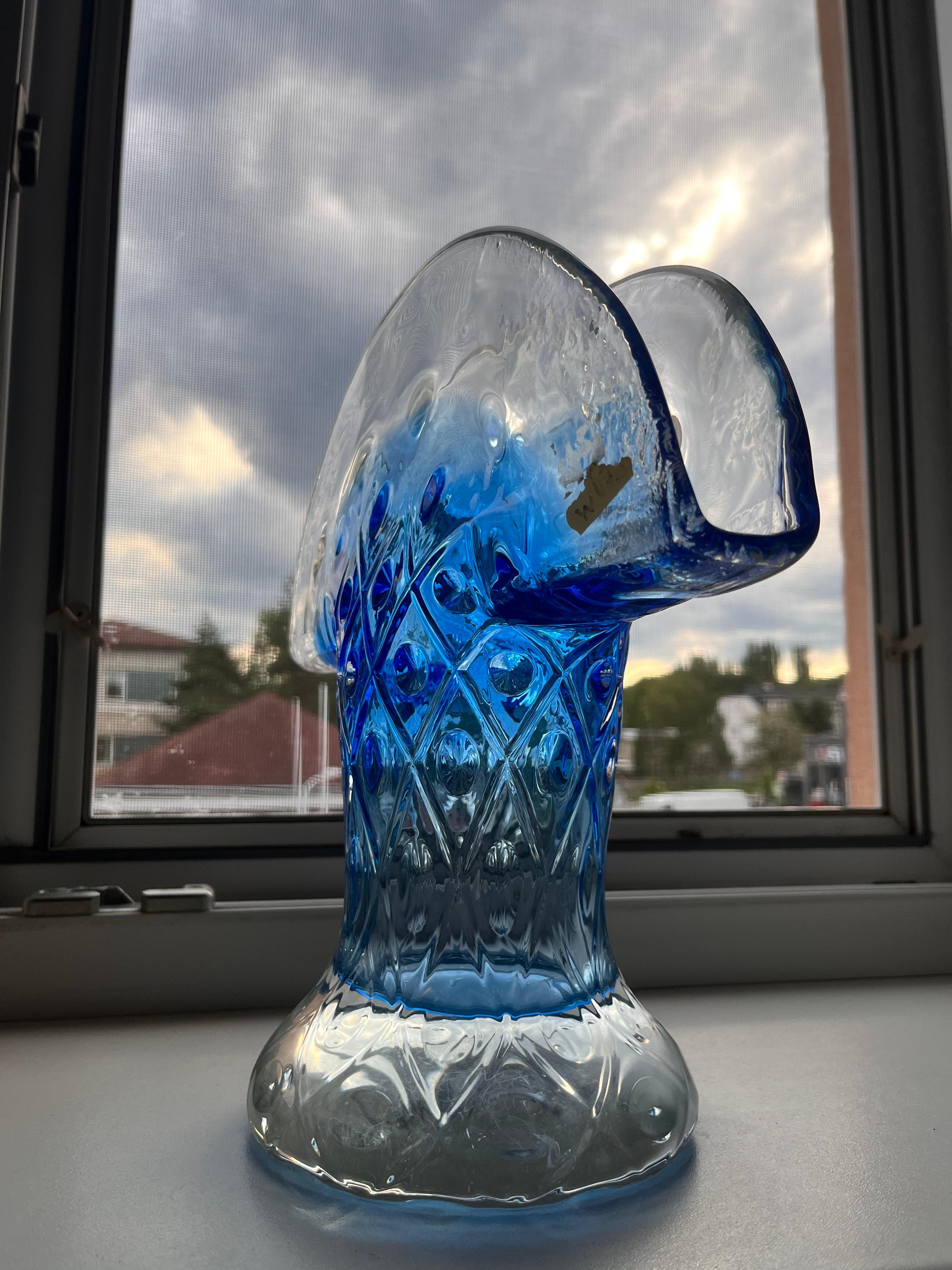 Mid-Century moderno Vaso in vetro Art glass design metà secolo 1960 - Cecoslovacchia in vendita