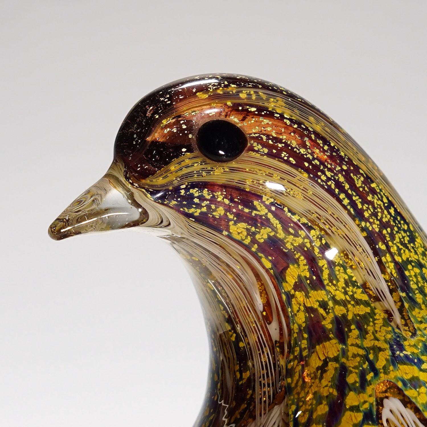 Art Glass Dove by Aldo Nason Murano ca. 1968 In Good Condition For Sale In Berghuelen, DE