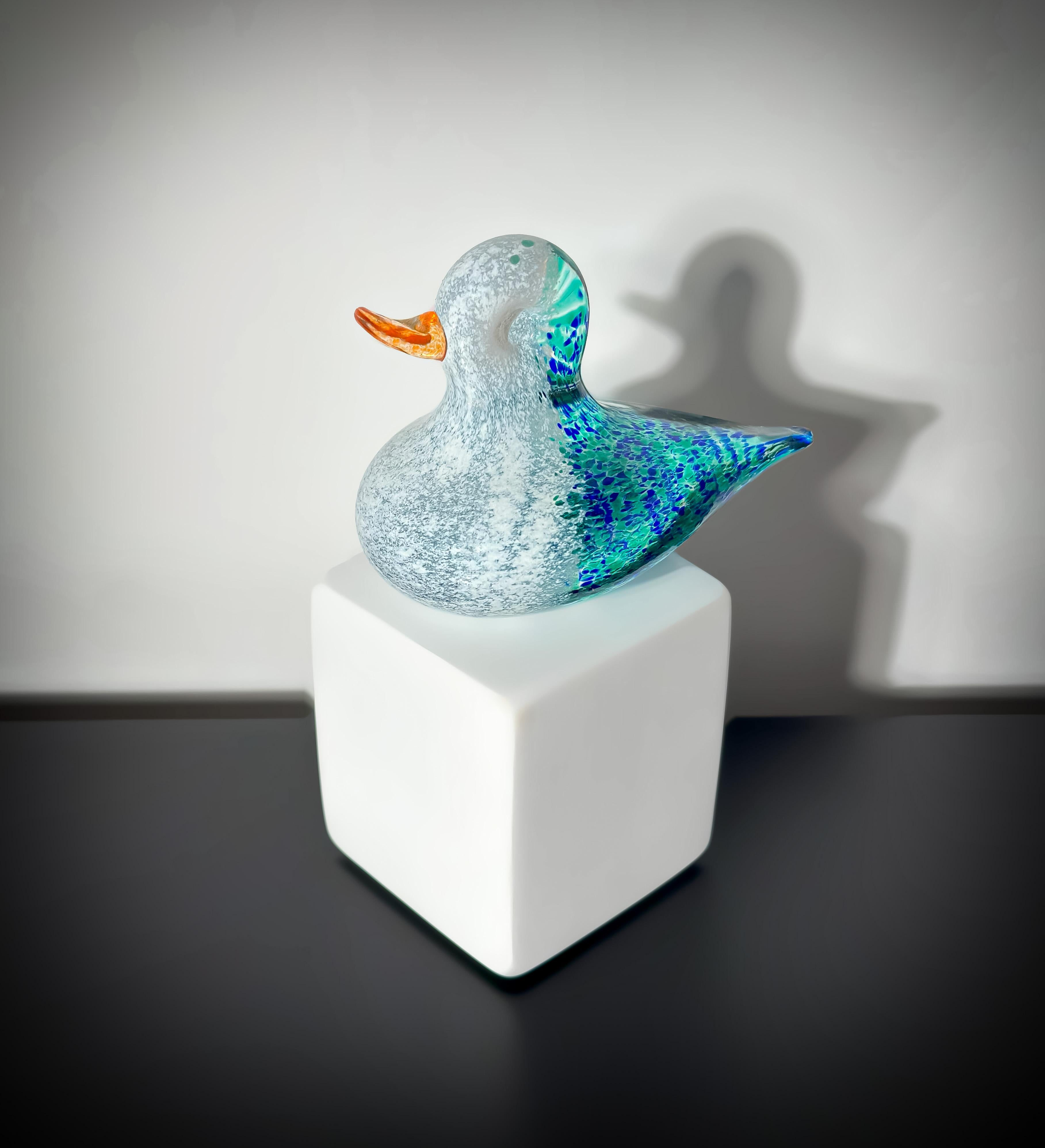 Fermacarte a forma di anatra in vetro attribuito a Wedgewood, Inghilterra, anni '70 In condizioni buone in vendita a Glasgow, GB