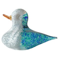 Glass Duck Paperweight attributed to Wedgewood, England, 1970s
