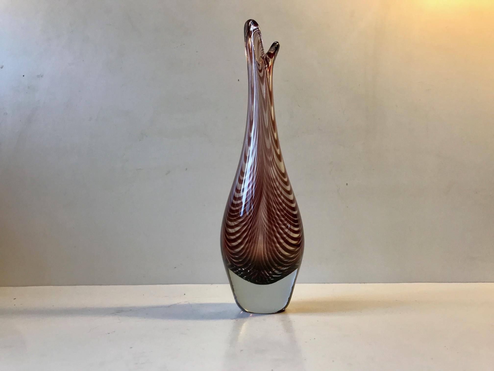 Scandinavian Modern Art Glass Duckling Vase by Per Lütken for Kastrup/Holmegaard, 1950s For Sale