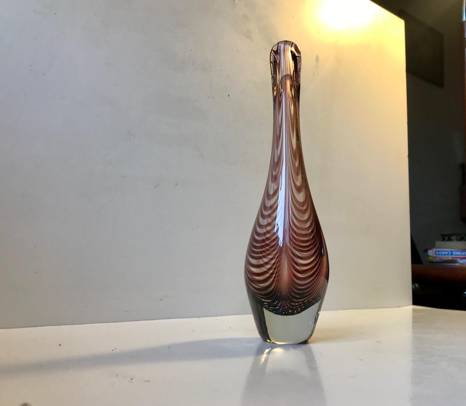 Danish Art Glass Duckling Vase by Per Lütken for Kastrup/Holmegaard, 1950s For Sale