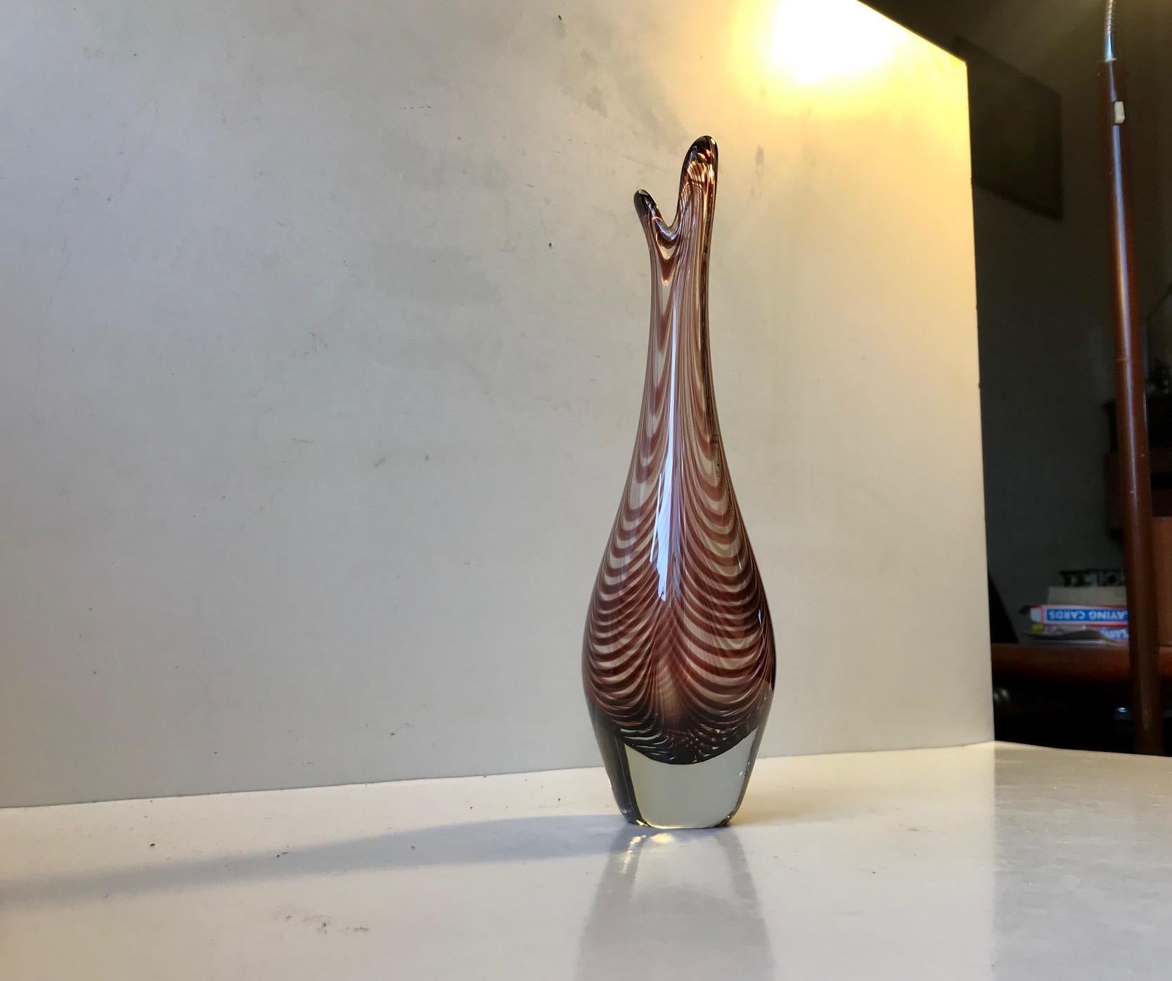 Art Glass Duckling Vase by Per Lütken for Kastrup/Holmegaard, 1950s In Good Condition For Sale In Esbjerg, DK