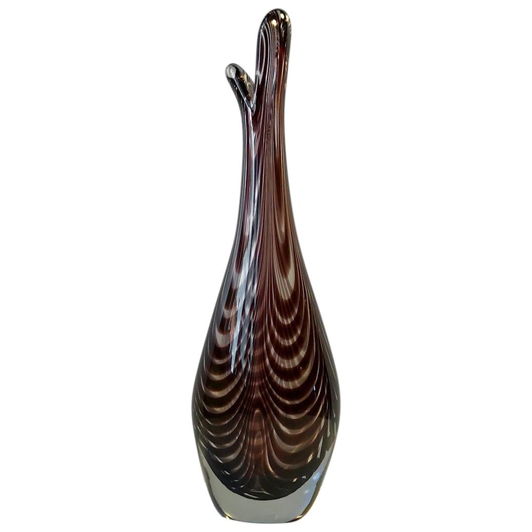 Art Glass Duckling Vase by Per Lütken for Kastrup/Holmegaard, 1950s For Sale