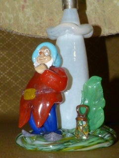 Lampada da tavolo nana in vetro artistico