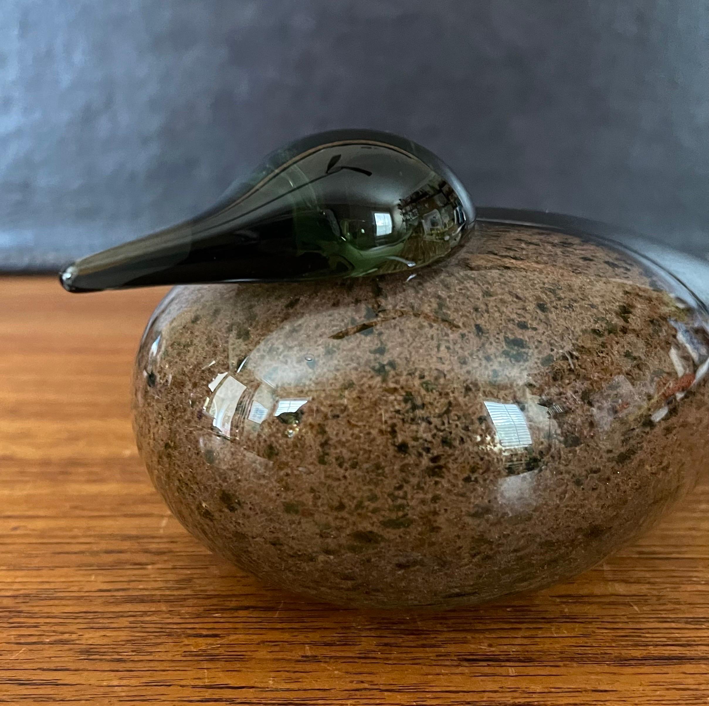 Art Glass Eider Sea Duck / Bird Sculpture by Oiva Toikka / Nuutajarvi of Finland For Sale 3