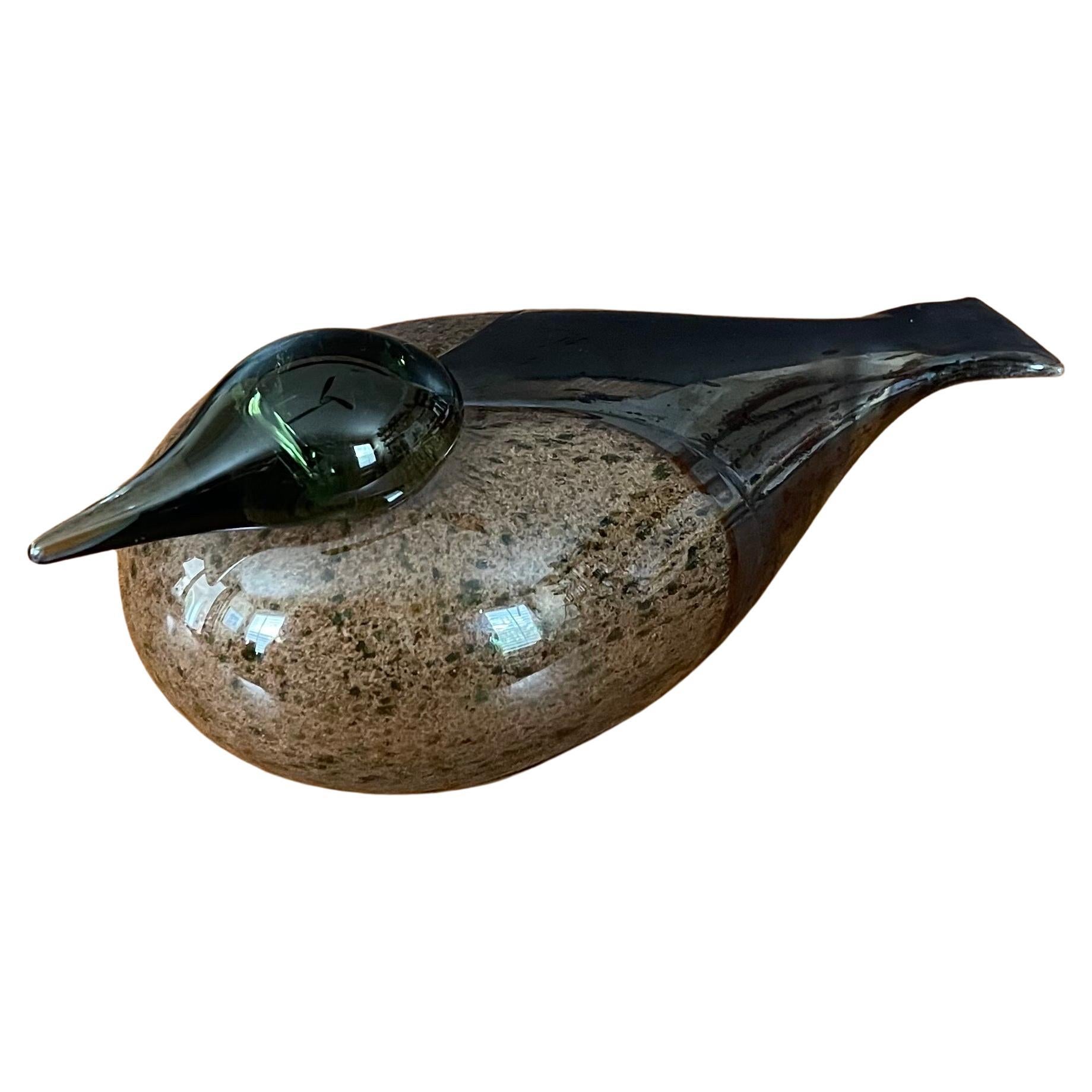 Art Glass Eider Sea Duck / Bird Sculpture by Oiva Toikka / Nuutajarvi of Finland For Sale 7