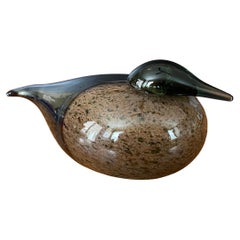 Eider-Seeschwanz-/Vogel-Skulptur aus Kunstglas von Oiva Toikka / Nuutajarvi aus Finnland