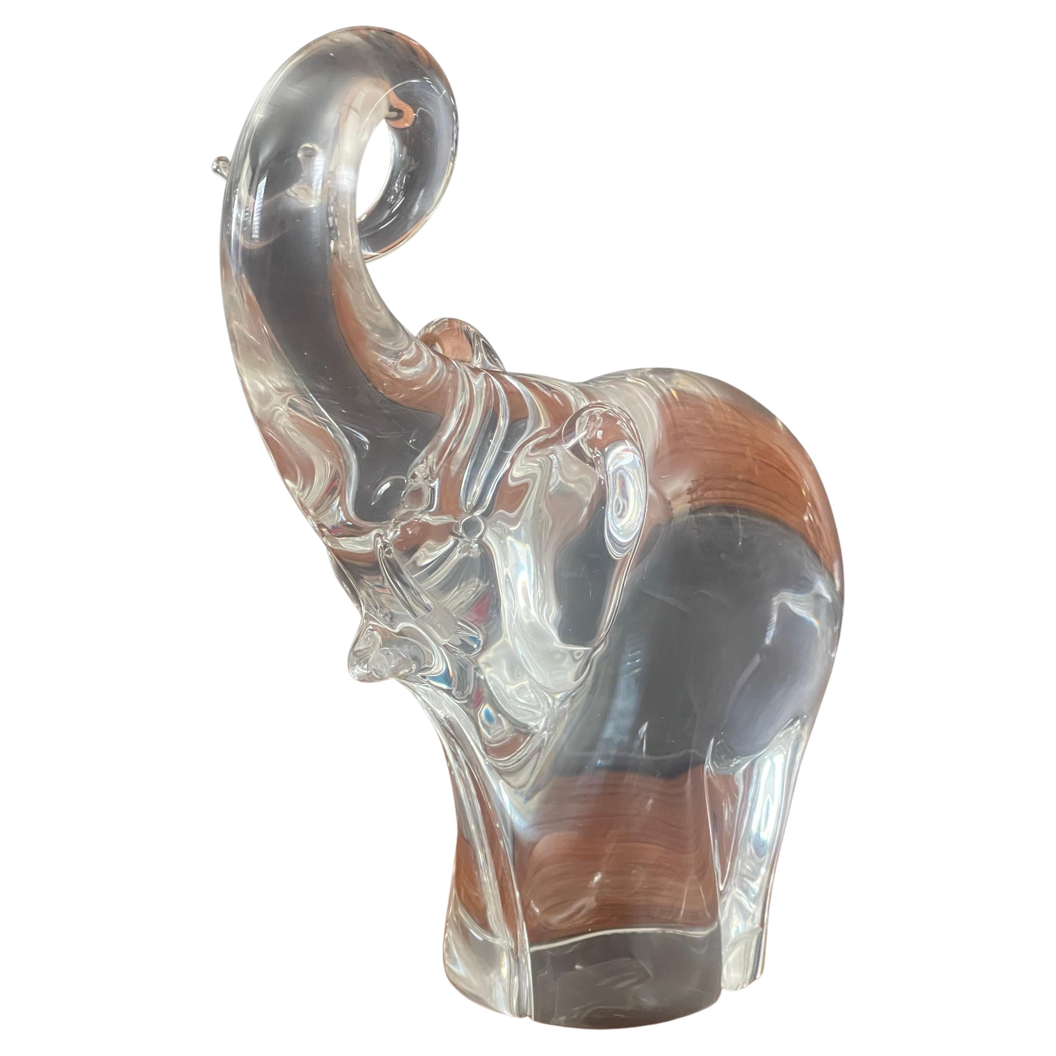 Sculpture d'éléphant en verre d'art par Oggetti pour Murano Glass en vente 8