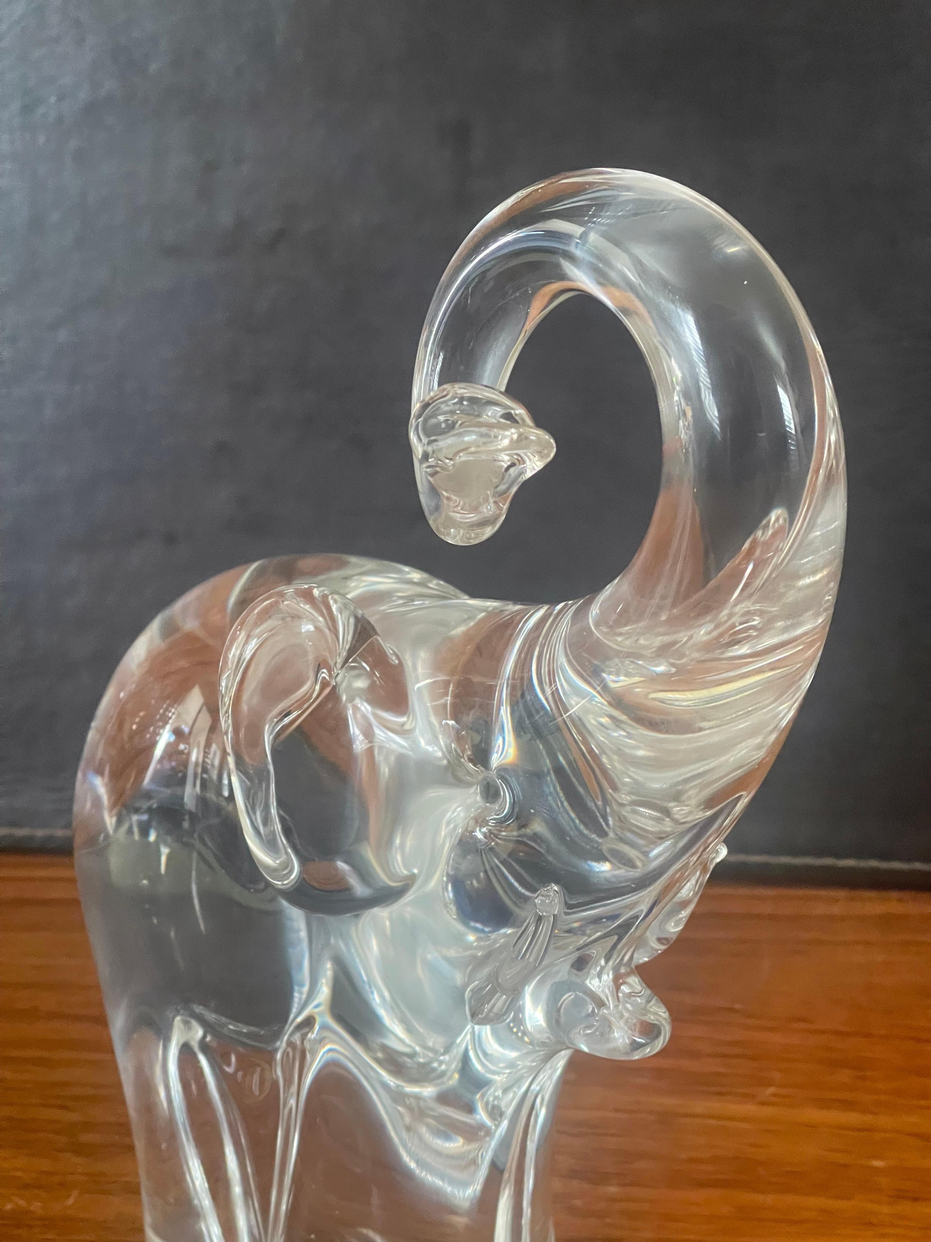 italien Sculpture d'éléphant en verre d'art par Oggetti pour Murano Glass en vente