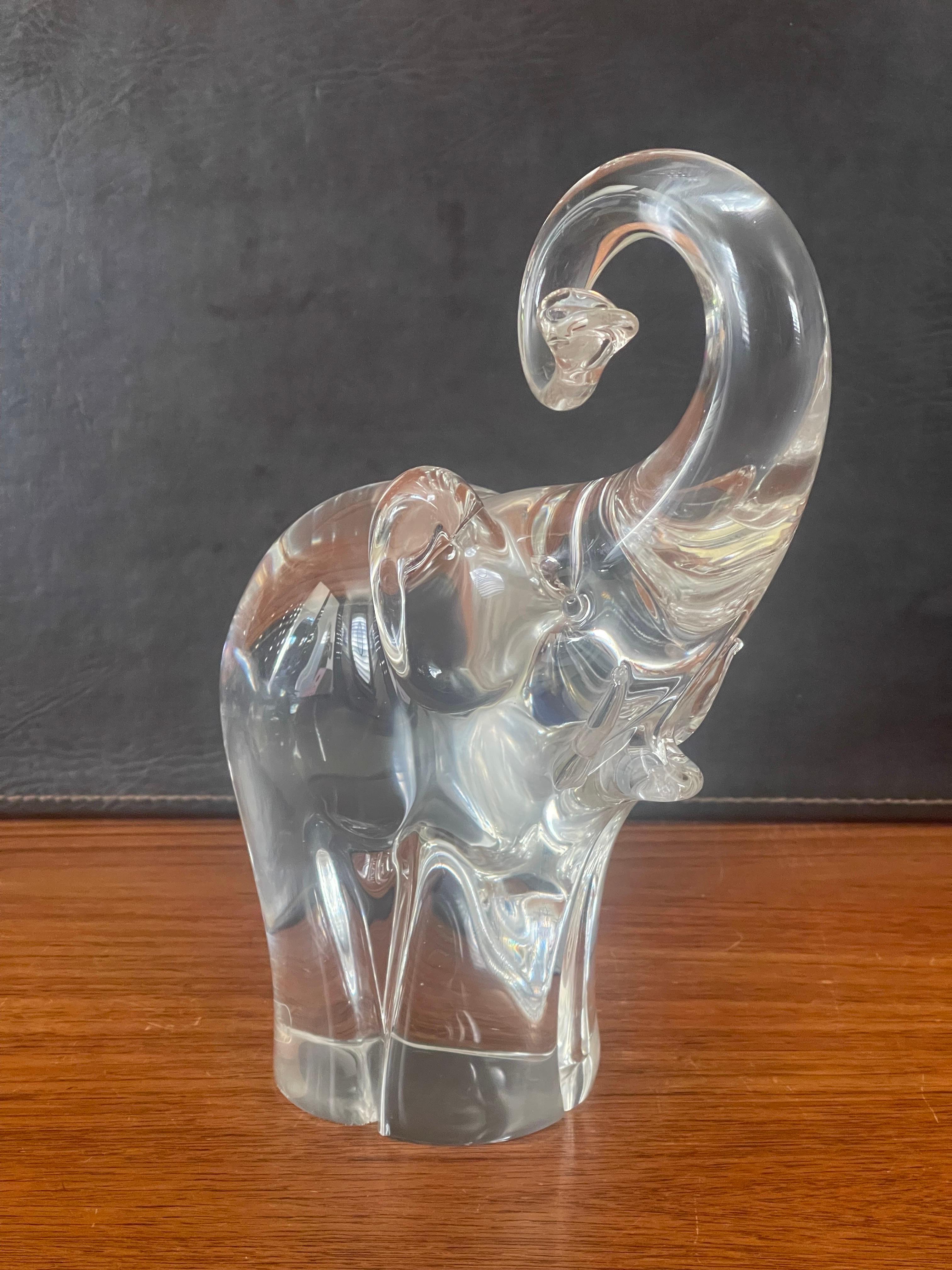 Sculpture d'éléphant en verre d'art par Oggetti pour Murano Glass Bon état - En vente à San Diego, CA