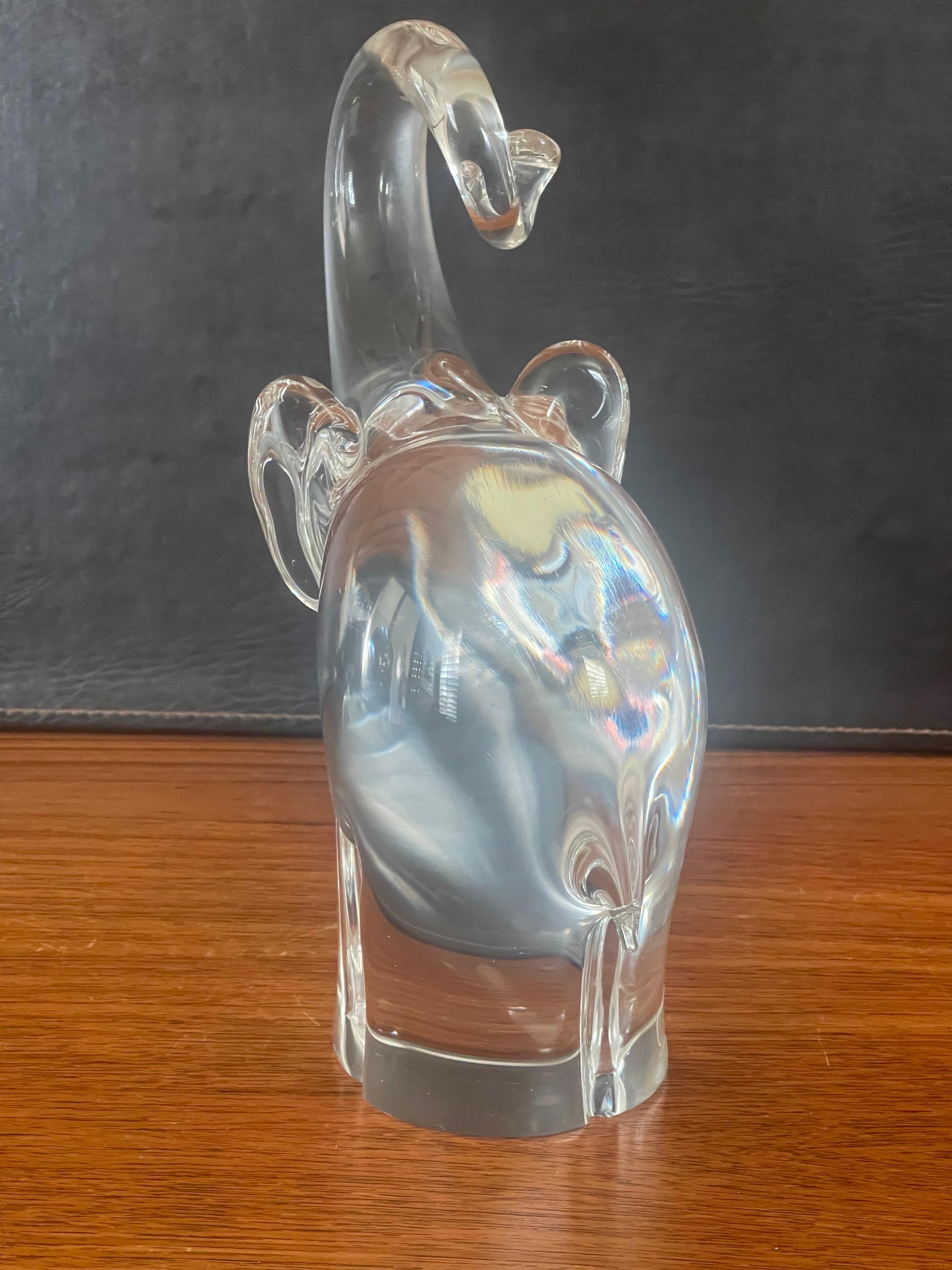 Verre d'art Sculpture d'éléphant en verre d'art par Oggetti pour Murano Glass en vente