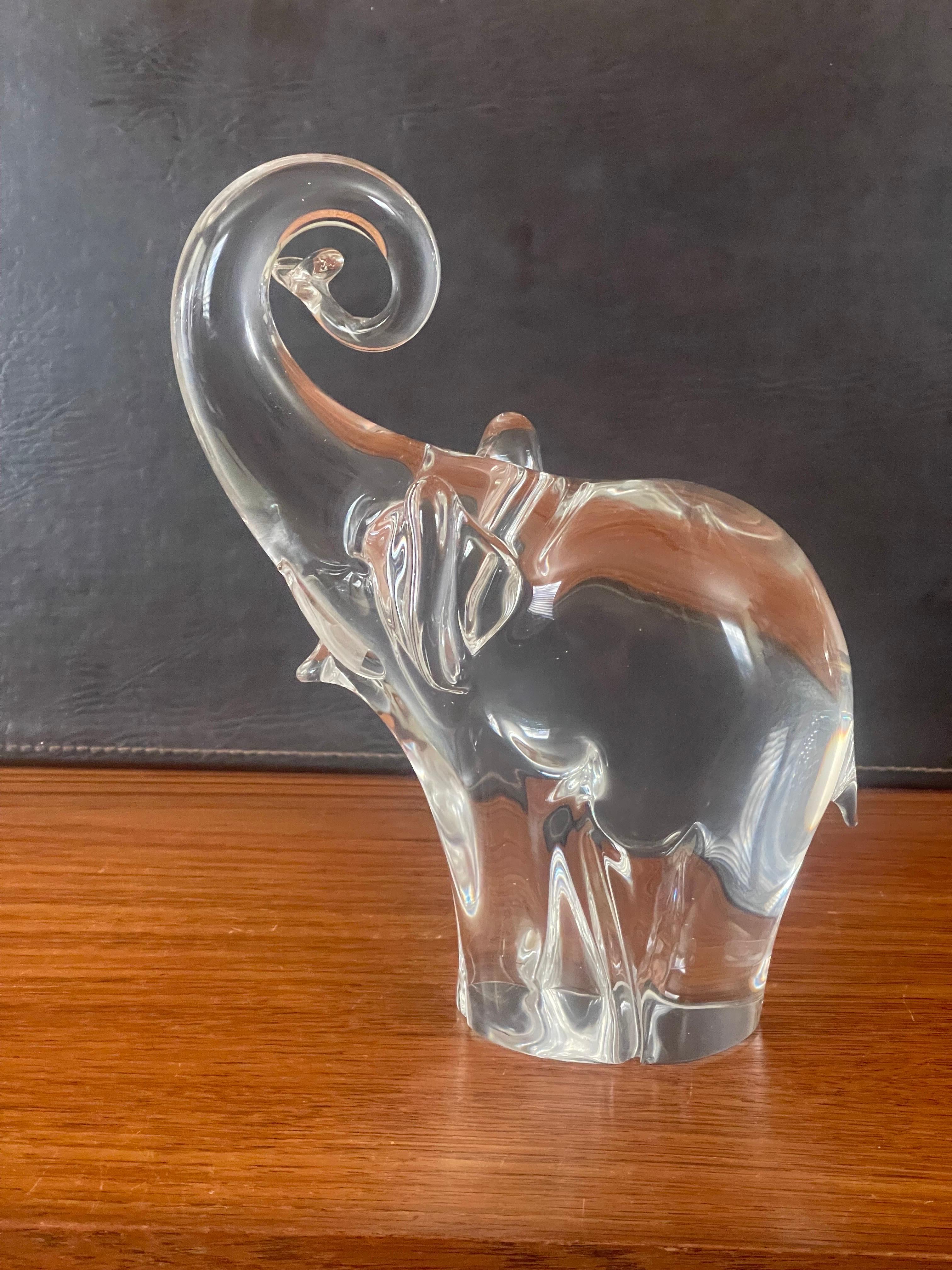 Sculpture d'éléphant en verre d'art par Oggetti pour Murano Glass en vente 1