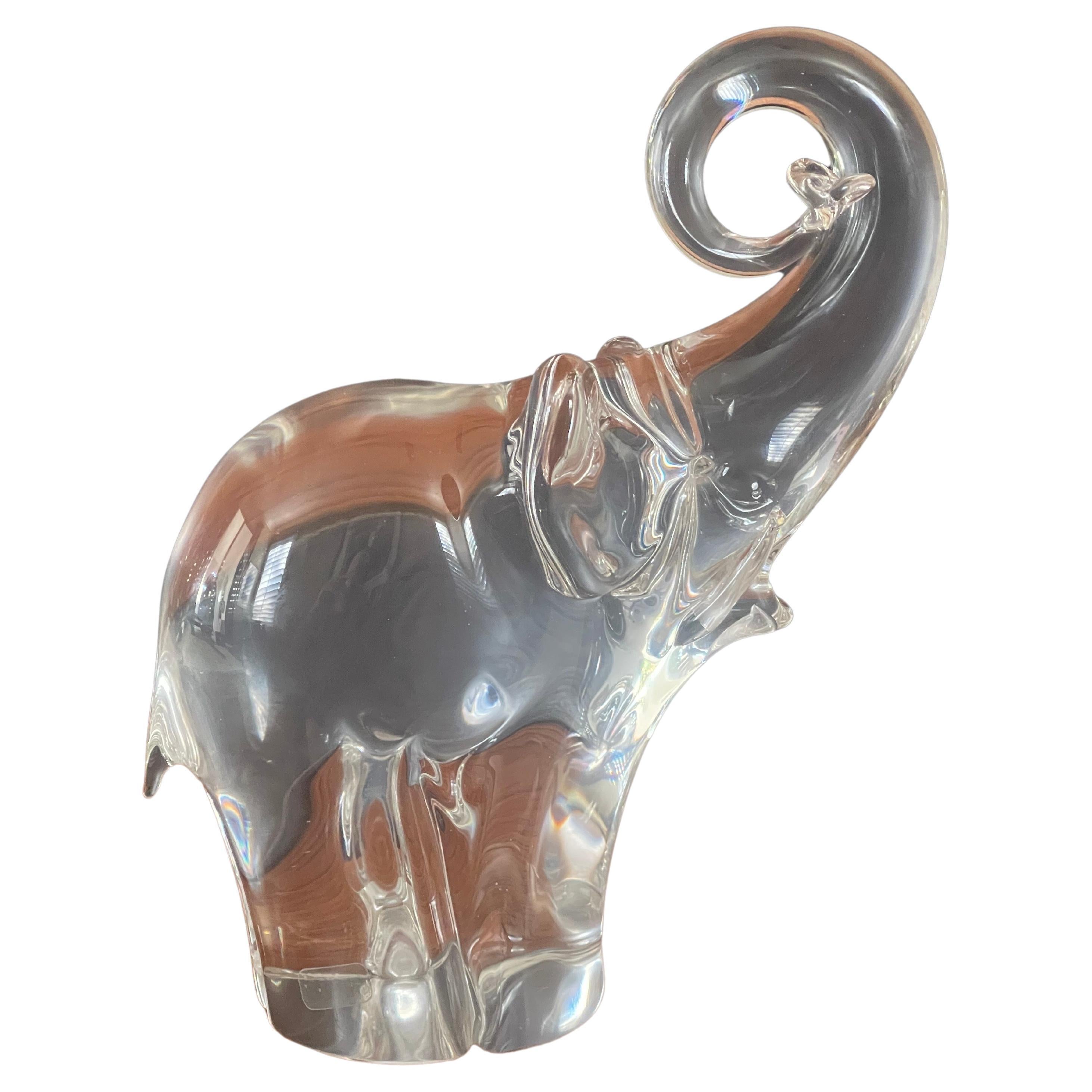 Art Glass Elephant Sculpture by Oggetti for Murano Glass For Sale