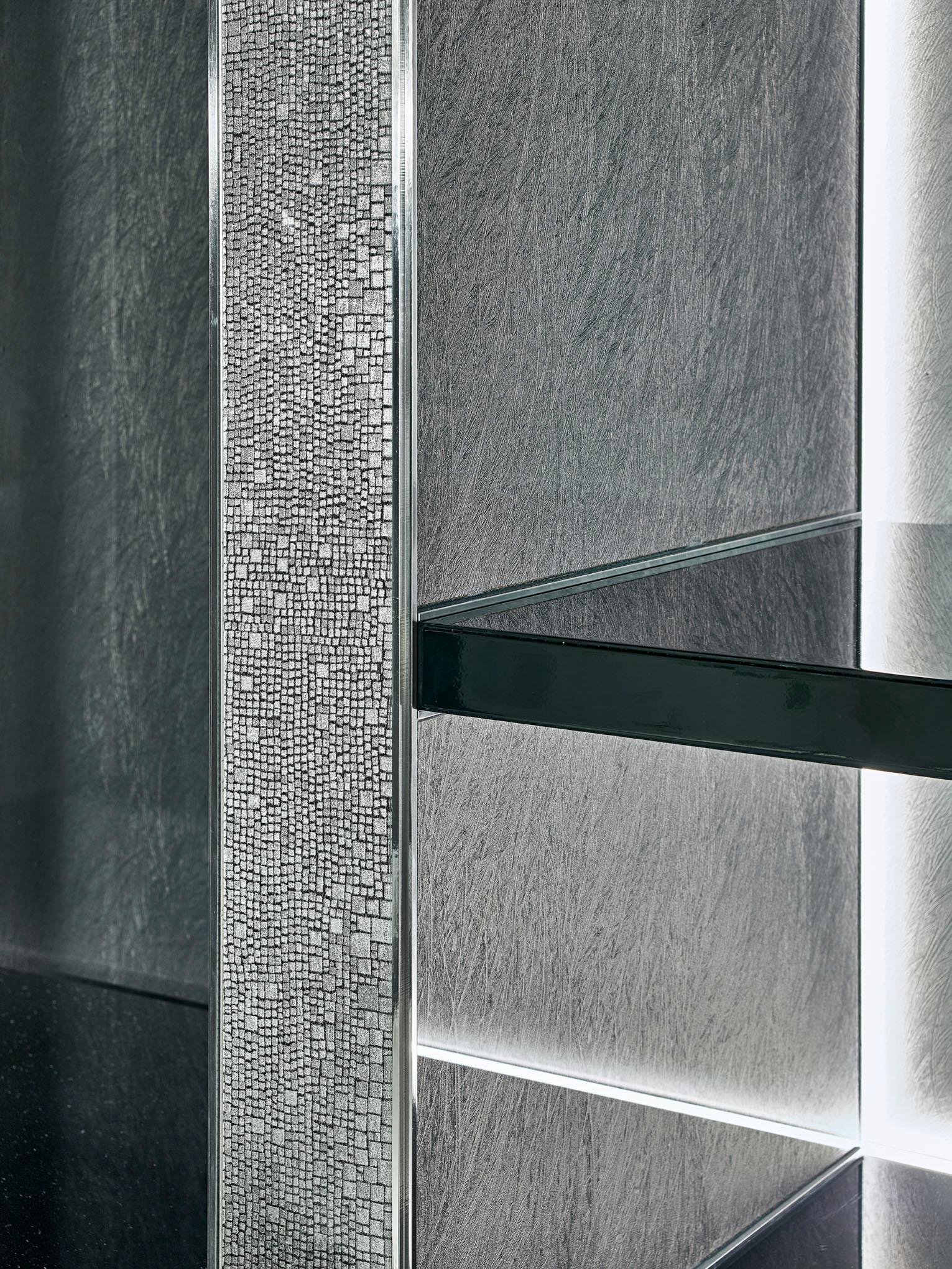 italien Panneau décoratif gris Art Glass pour plusieurs utilisations Dimension personnalisable en vente