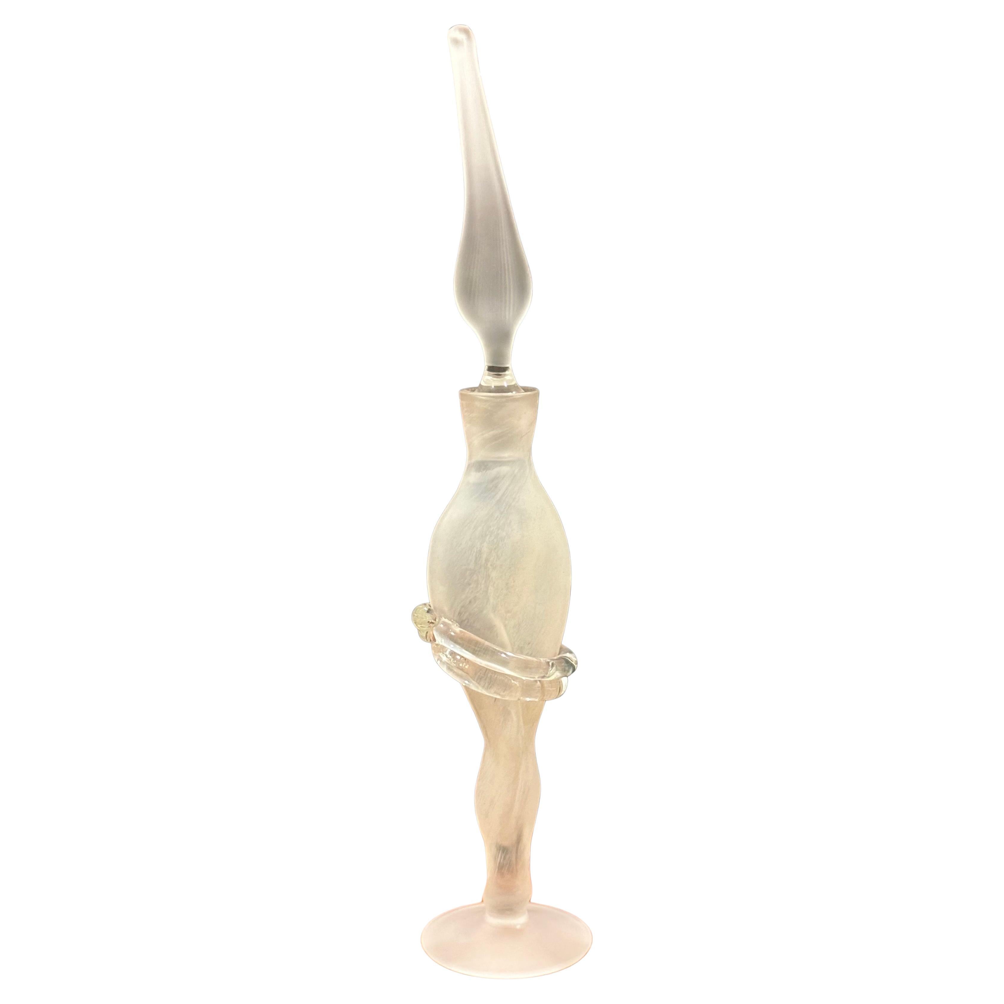 Art Glass Figurative Perfume Bottle with Stopper by Elena Graure Manta