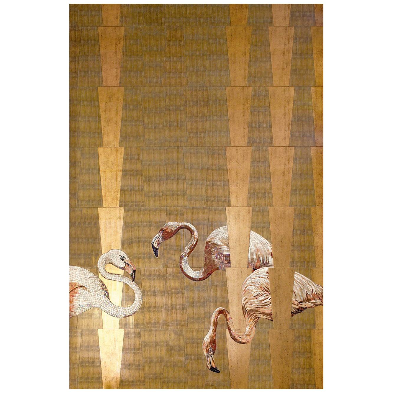 Art Glass & Flamant Mosaic Decorative Panel Multiple Uses Dimension Customizable For Sale