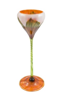 Art Glass Floriform Vase Louis Comfort Tiffany Studios New York 1906 Flower
