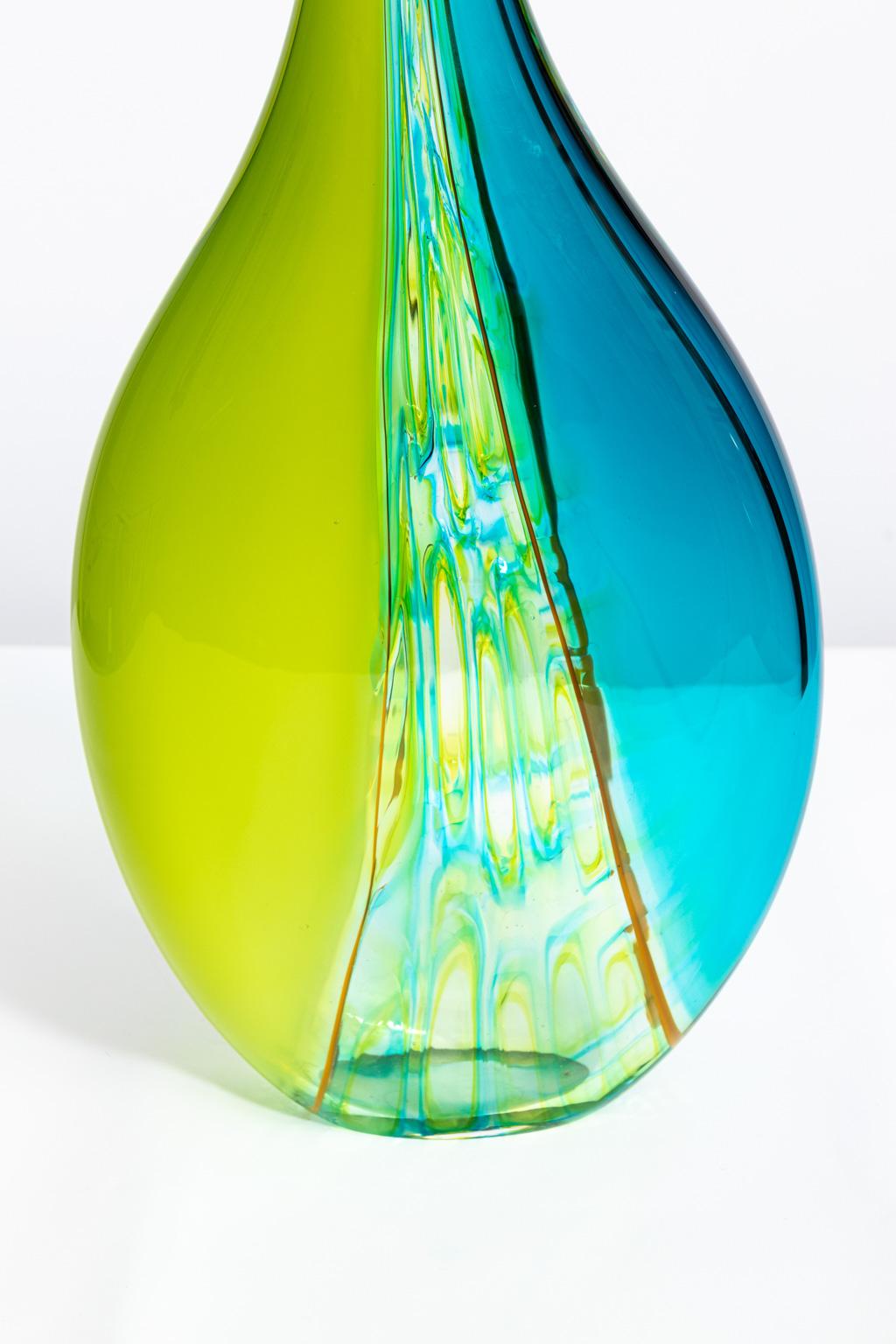 Kunstglas Freiform Gänsehals Zeitgenössische Vase 5