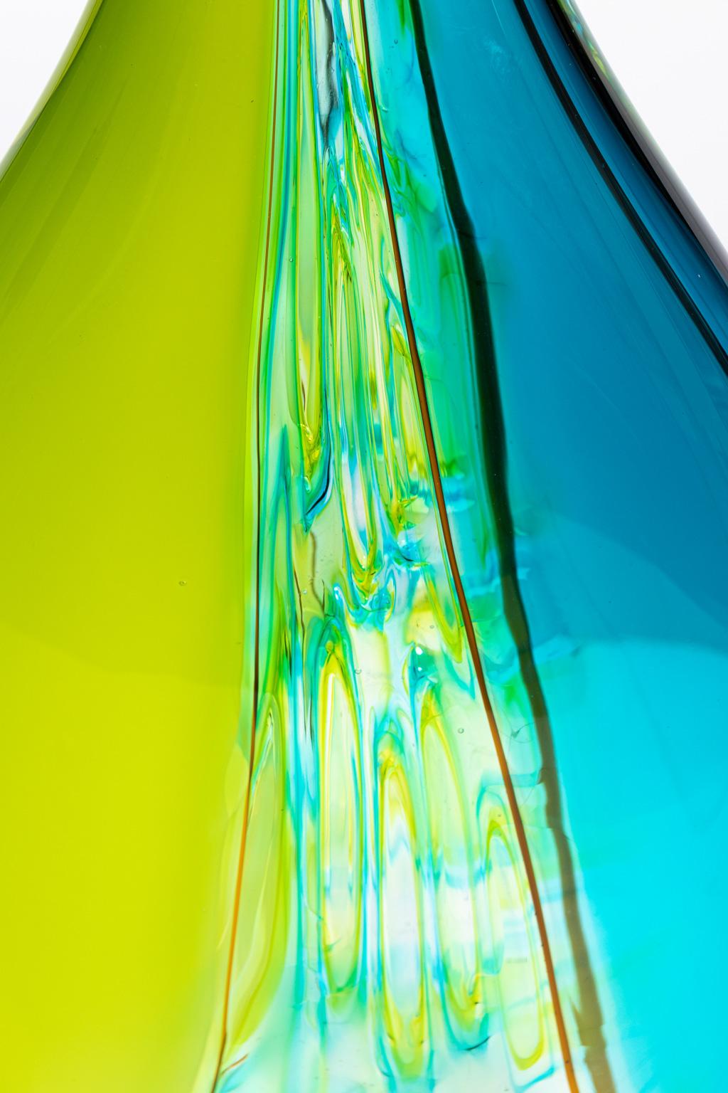 Kunstglas Freiform Gänsehals Zeitgenössische Vase 7