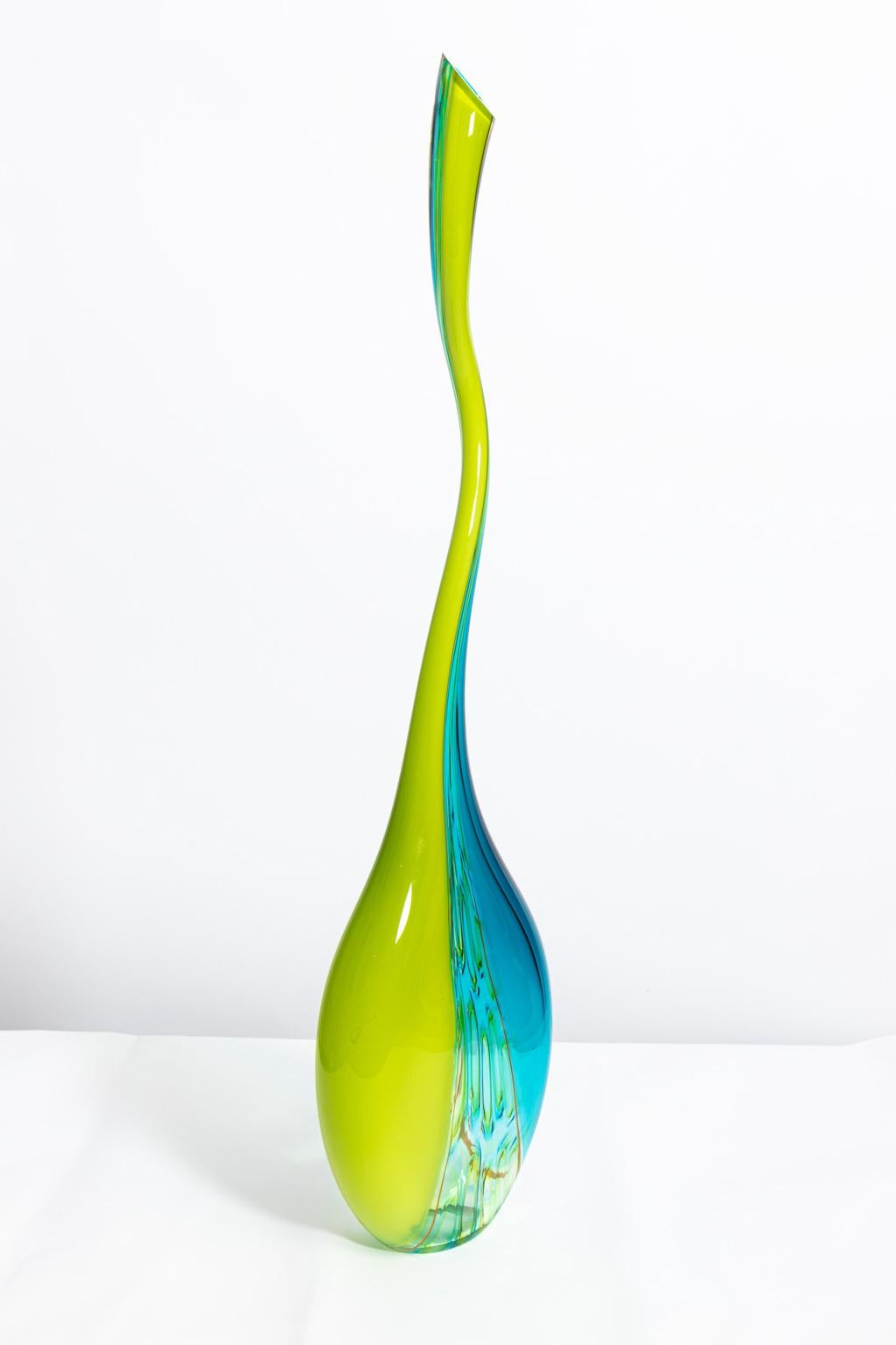 Kunstglas Freiform Gänsehals Zeitgenössische Vase 10