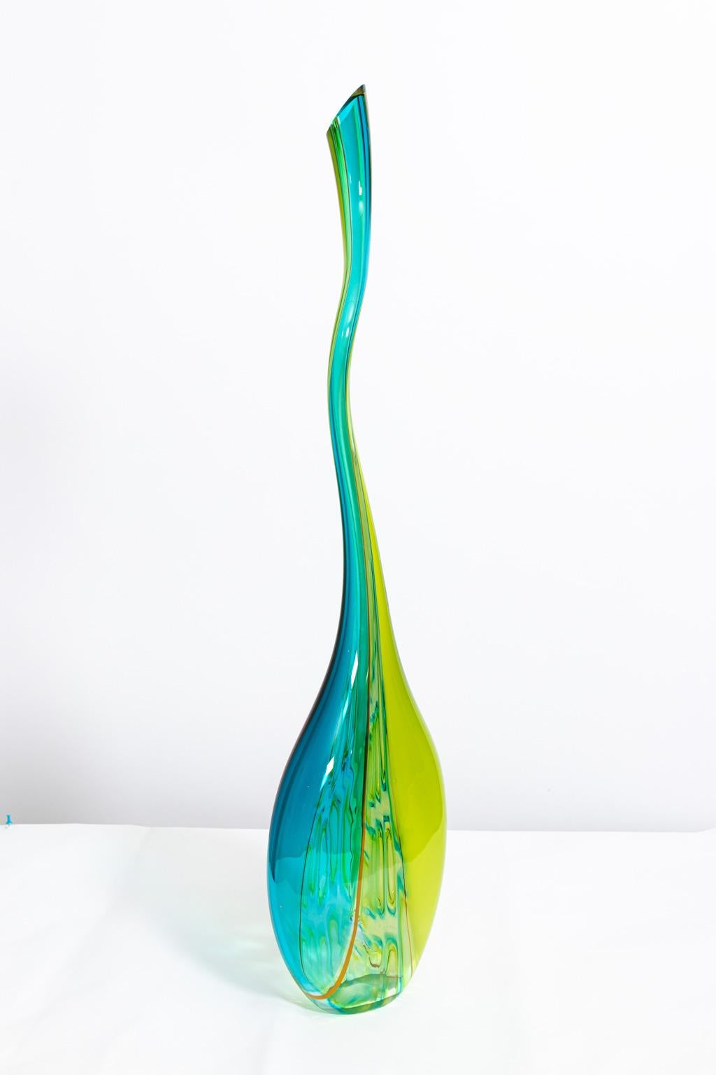 Kunstglas Freiform Gänsehals Zeitgenössische Vase 2