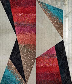 Art Glass & Geometric Mosaic Wall Decorative Panel Dimension Customizable