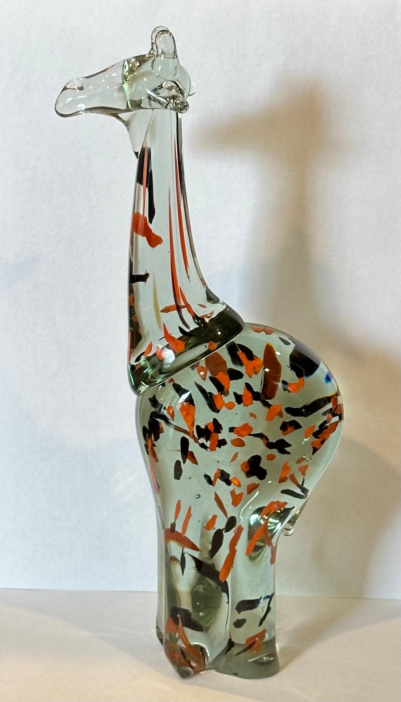Art Glass Giraffe Sculpture For Sale 1