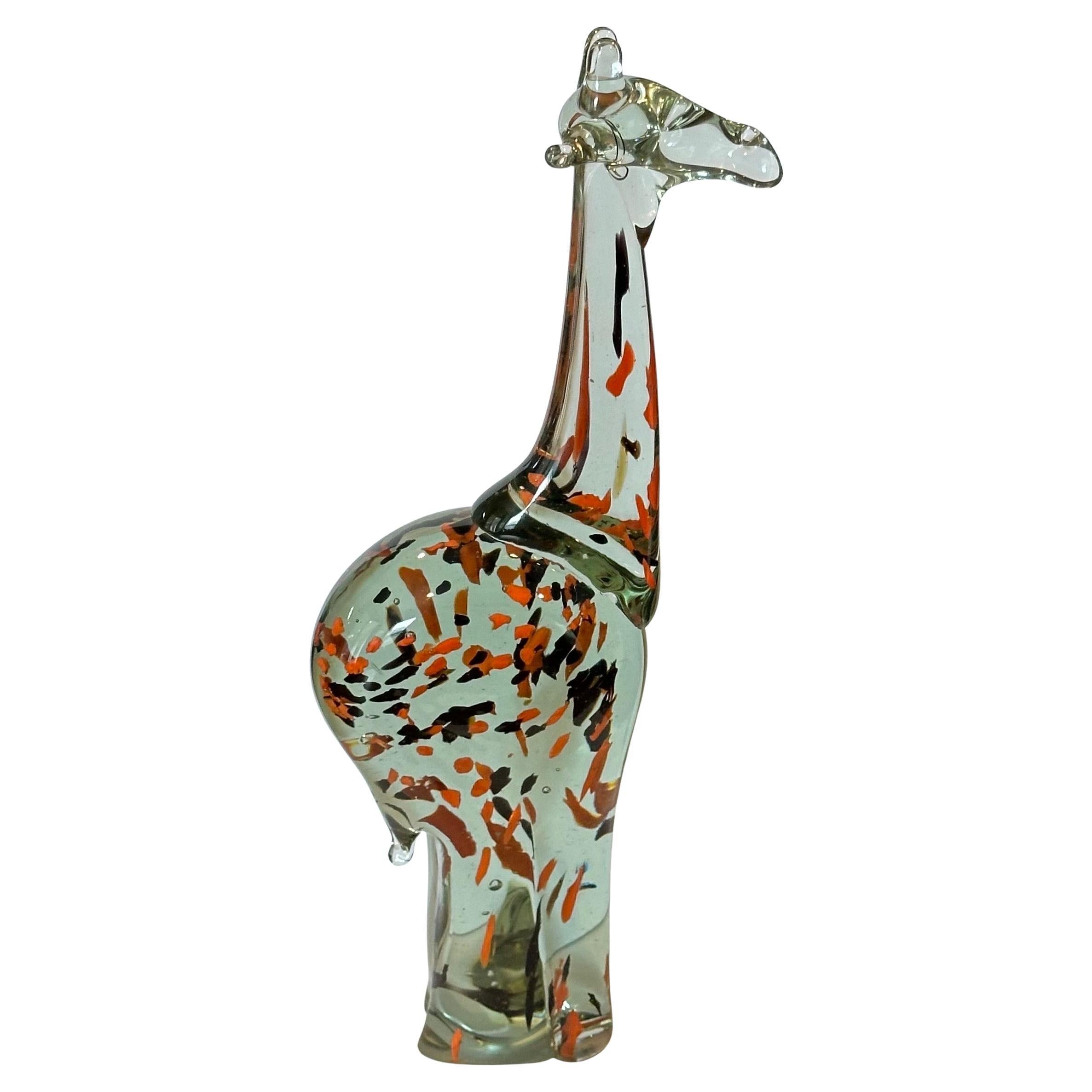 Art Glass Giraffe Sculpture For Sale 2