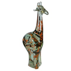 Art Glass Giraffe Sculpture