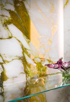 Art Glass Gold Decorative Panel for Multiple Uses Solid Finish