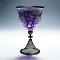 Art Glass Graal Goblet by Wilke Adolfsson 1990