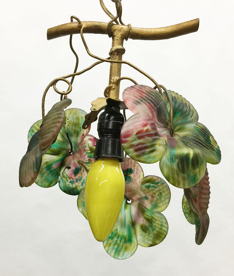 Art Glass Grape Pendant lamp,  20th Century For Sale 1