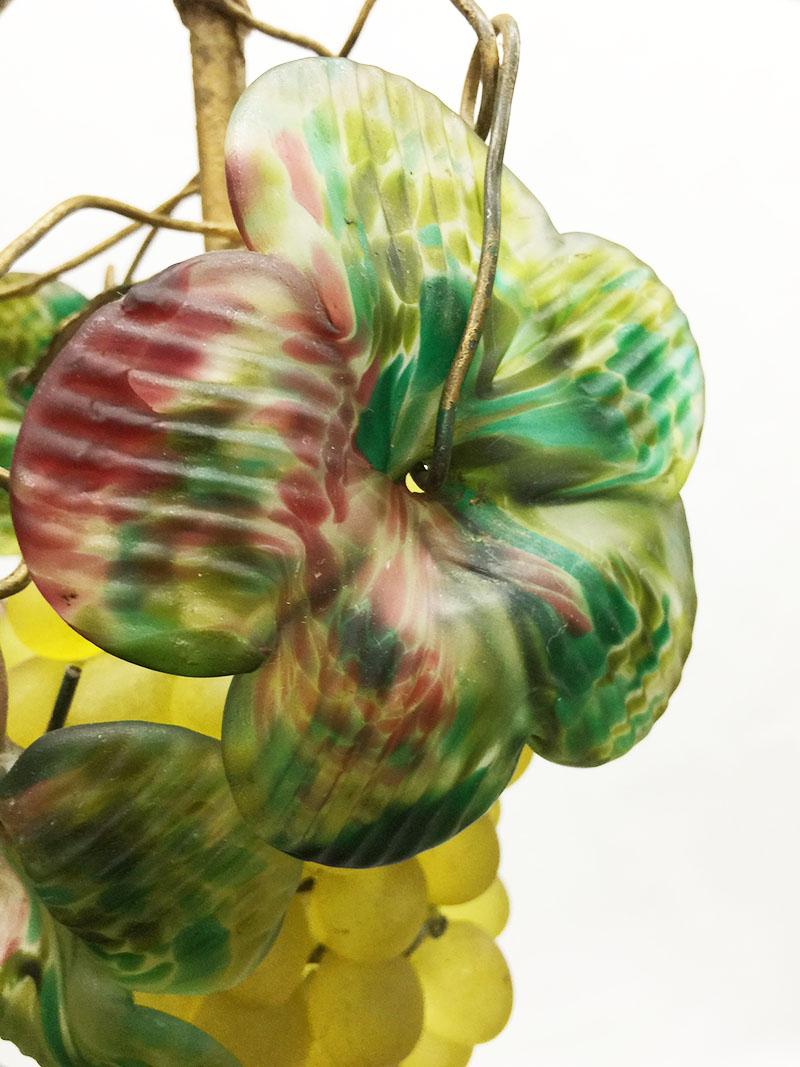 Lampada a sospensione con uva in vetro artistico di Murano, 1920 in vendita 4